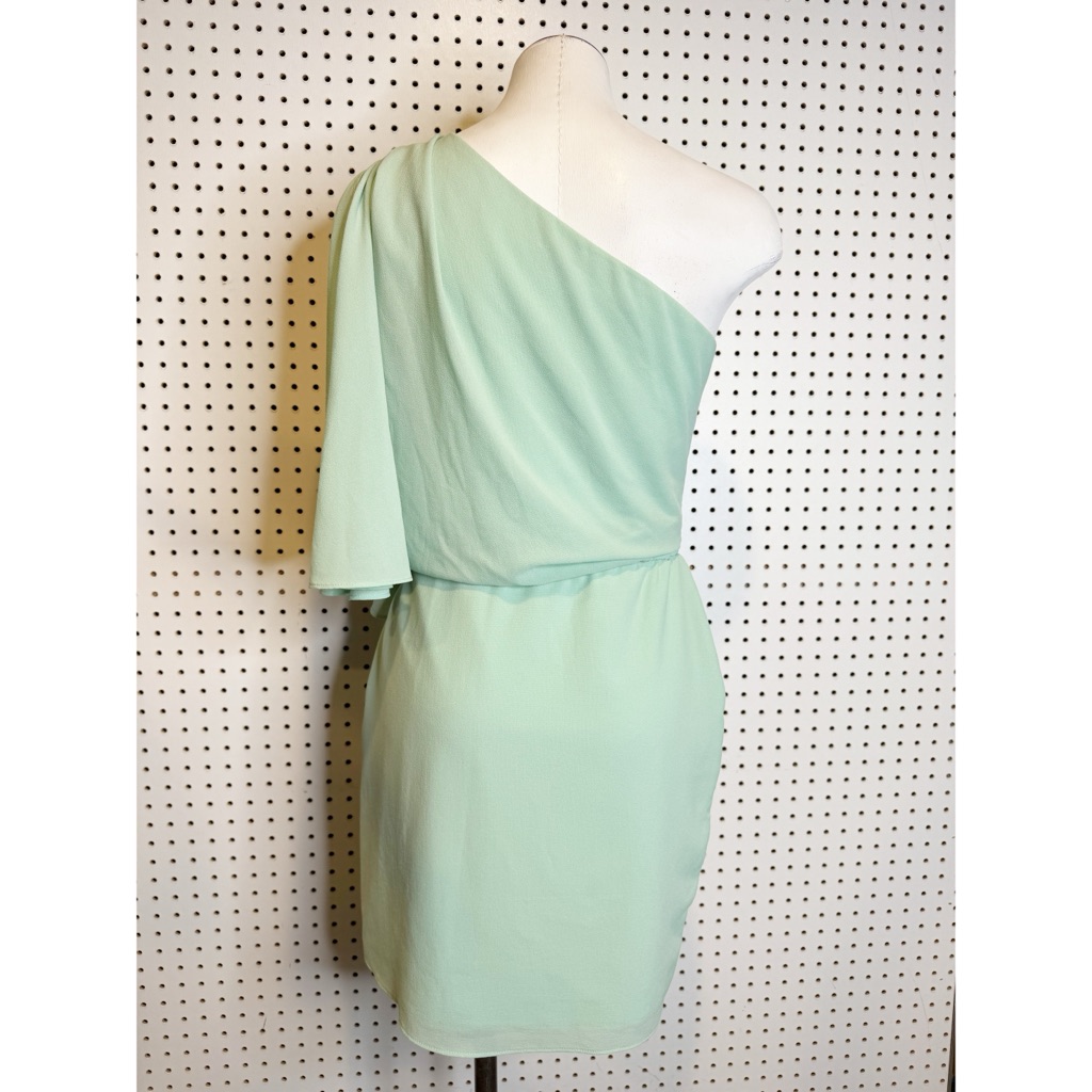 House Of Lolo / Fable | Grecian One Shoulder Mint Dress Sz. S — image 5 of 8
